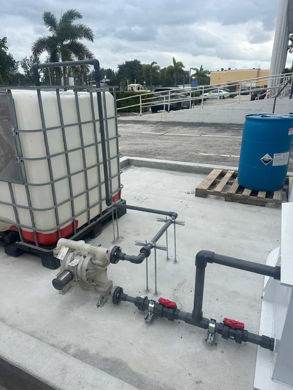 Before and after of a Water pump installation by a plumber in Key Biscayne